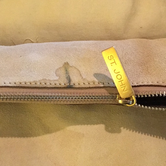 As is St John suede fringe floral bag - Picture 8 of 8